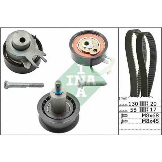 INA Triger Seti - Volkswagen Polo-seat Cordoba-skoda Fabia-golf4-volkswagen Bora Ahw-bby-bky-bbz-bcb-cggb 1, 4 16v-1, 6 16V 99- 130 Dis / 3 Bilyali - Kod INA530053810 - OEM 036198119C ürün görseli