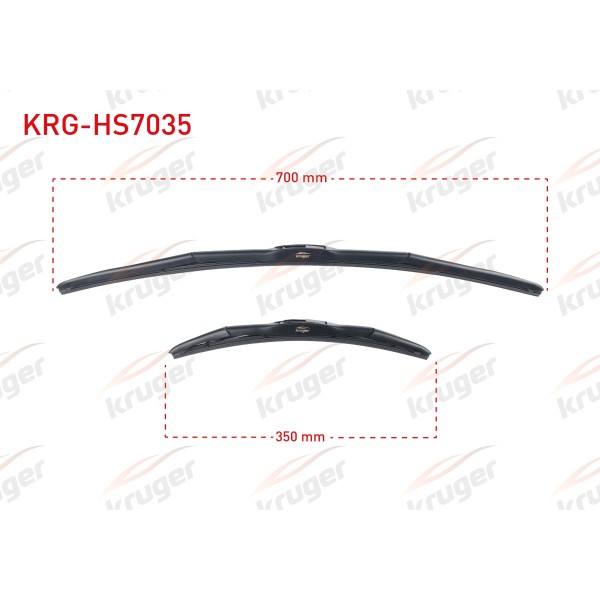 KRUGER Silecek - Arac Bazli Silecek Seti Hybrid Toyota Corolla (E21) Sedan-hb SW 2019 - Kod KRG-HS7035 - OEM 85212-12620