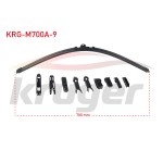 KRUGER Silecek - Supurgesi Muz Tipi 9 Aparatli 700mm Universal - Kod KRG-M700A-9