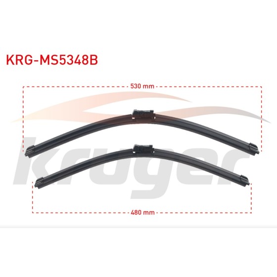 KRUGER Silecek - Arac Bazli Silecek Seti Volkswagen Polo (9N) / Seat Cordoba (6l2) / Seat Ibiza (6l1) - Kod KRG-MS5348B - OEM 6Q1955426A ürün görseli