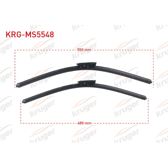 KRUGER Silecek - Arac Bazli Silecek Seti Dacia Duster (HM) / Dacia Logan II (L8) / Dacia Logan Mcv II (K8) / Dacia Sandero II (B8) / Renault Symbol (L8) - Kod KRG-MS5548 - OEM 288905401R ürün görseli