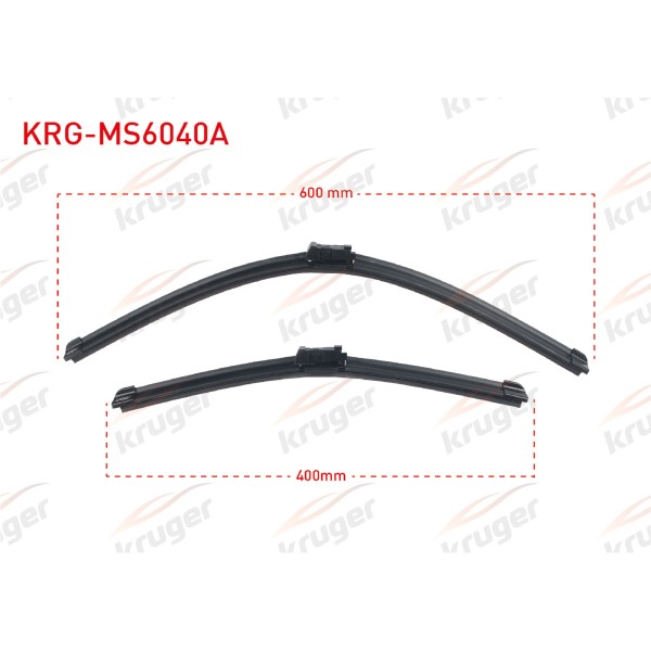 KRUGER Silecek - Arac Bazli Silecek Seti Fiat Doblo 2010- / Citroen C3 Picasso (A58) / Ford Kuga / Opel Combo (D) / Seat Ibiza (6j5, 6p5) / Seat Toledo (KG3) - Kod KRG-MS6040A - OEM 1515059