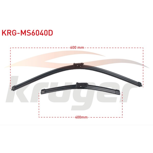 KRUGER Silecek - Arac Bazli Silecek Seti Volkswagen [6r1, 6c1] Volkswagen Polo 2009- / Audi A1 Sportback (8xa-8x1) / S1 Sportback (8X) 2010-2018 / Seat Toledo (KG3) 2012 - Kod KRG-MS6040D - OEM 6R1955426A