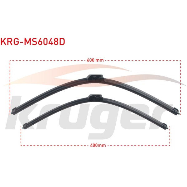 KRUGER Silecek - Bmw Arac Bazli Silecek Seti Serisi 3 (E90) / Serisi 3 Touring (E91) - Kod KRG-MS6048D - OEM 61617198669