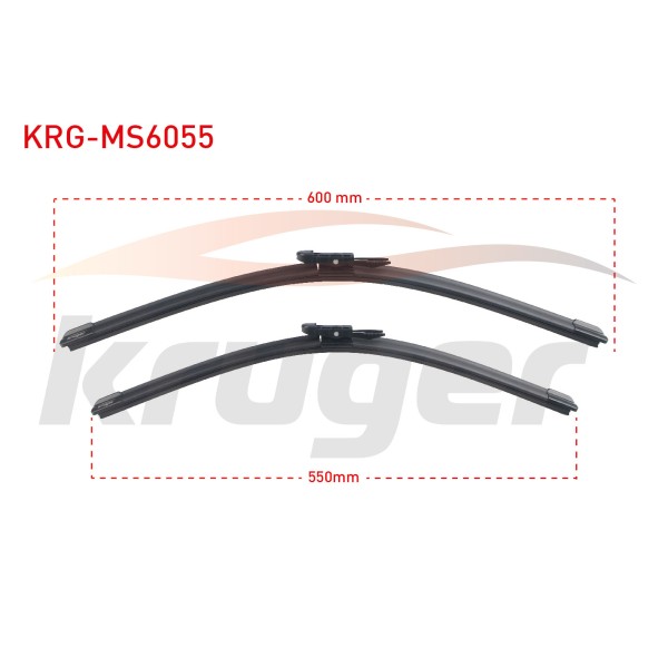 KRUGER Silecek - Arac Bazli Silecek Seti Volvo S60 I / Volvo S80 I / V70 II / XC70 I / XC90 I / XC90 II - Kod KRG-MS6055 - OEM 30655210