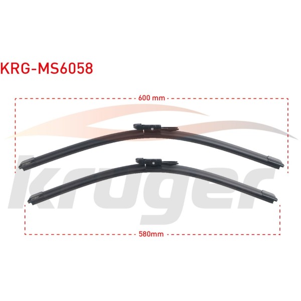 KRUGER Silecek - Bmw Arac Bazli Silecek Seti Serisi 5 (E60) / Serisi 6 (E63) - Kod KRG-MS6058 - OEM 61610431438