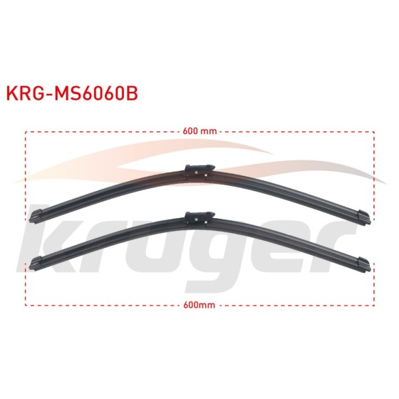 KRUGER Silecek - Arac Bazli Silecek Seti Volkswagen Transporter T5 - T6 - Volkswagen Amarok (S6, S7) / Mercedes-benz Serisi C -204 / Serisi E -212 - Kod KRG-MS6060B - OEM A2048203145 ürün görseli
