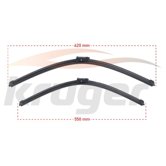 KRUGER Silecek - Arac Bazli Silecek Seti Porsche Cayenne (9ya) / Volkswagen Tiguan (AD1- BT1) / Volkswagen Touareg (CR7) - Kod KRG-MS6255 - OEM 5NB998002 ürün görseli