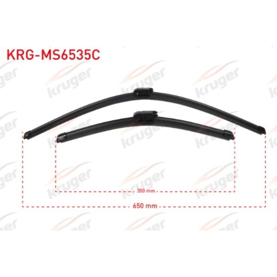 KRUGER Silecek - Arac Bazli Silecek Seti Renault Captur 2018 - Kod KRG-MS6535C - OEM 288907630R ürün görseli