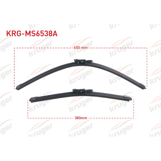 KRUGER Silecek - Arac Bazli Silecek Seti Fiat Linea / Fiat Punto (199) / Fiat 500l (199, Cfa) / Opel Corsa (D / E) / Ford Fiesta Vii -8 / Alfa Romeo Romeo Alfa Romeo Mito -955 - Kod KRG-MS6538A - OEM 1340685080 ürün görseli