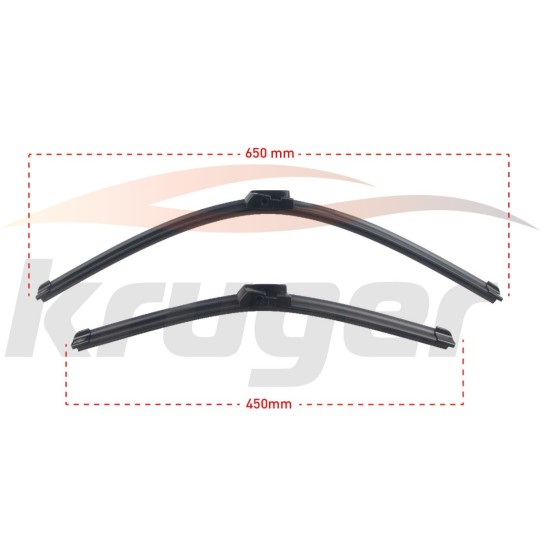 KRUGER Silecek - Bmw Arac Bazli Silecek Seti Serisi 5 (F10) / Serisi 7 - Kod KRG-MS6545B - OEM 61612147361 ürün görseli
