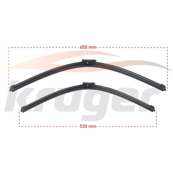 KRUGER Silecek - Arac Bazli Silecek Seti Volkswagen Tiguan (AD1- BT1) / Audi A6 (4g2-c7) / Audi A7 Sportback (4ga) / RS7 Sportback (4ga) / S6 (4g2-c7) / S7 Sportback 8f19 - Kod KRG-MS6553 - OEM 4G1998002A ürün görseli