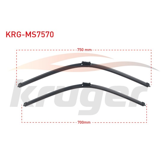 KRUGER Silecek - Arac Bazli Silecek Seti Ford Tourneo Ford Custom V362 / Transit Ford Custom / Renault Espace V (JR) - Kod KRG-MS7570 - OEM 1788433 ürün görseli