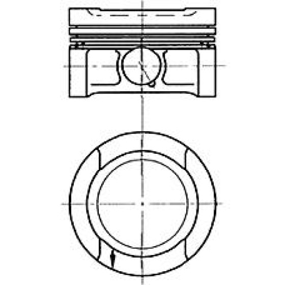 KS Piston - Adp-aek-aft-akl 81.01 MM Volkswagen Golf 3 - Volkswagen Polo Classic 1.6 - Kod KST94503700 - OEM 050107065D ürün görseli