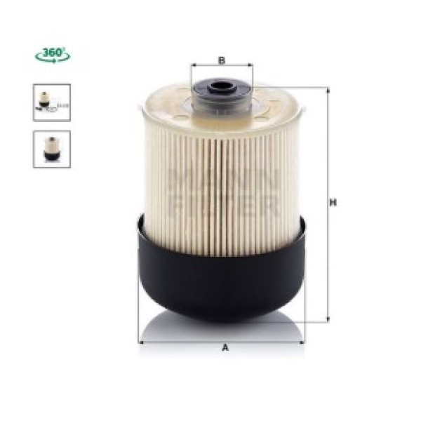 MANN Yakıt Filtresi - Yakit Mazot Filtresi Kisa Tip Vito 447-r9m / Renault Clio IV / Renault Captur / Dacia Logan / Dacia Sandero / 447 Vito 415 622 626 - Kod MANNPU9011Z - OEM A4150900152