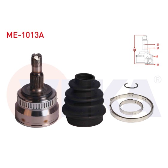 VEKA Aks Kafası - Sol-sag Dis Mercedes-benz A Serisi (W168) A 190 M-t Absli 48 Dis Uzunluk 126 Mm 1997-2004 - Kod ME-1013A - OEM A1683603472 ürün görseli