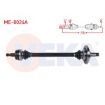 VEKA Komple Aks Sol-sag Arka Absli 48 Dis Uzunluk 778mm Mercedes-benz E Serisi (W211) E200 - E240 A-t 2002-2008 - Kod ME-8024A - OEM A2113500156