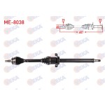 VEKA Komple Aks Sag ON Uzunluk 976mm Mercedes-benz A Serisi (W169) M-t 2004-2012 / B Serisi (W245) M-t 2005-2011 - Kod ME-8038 - OEM 1693608272