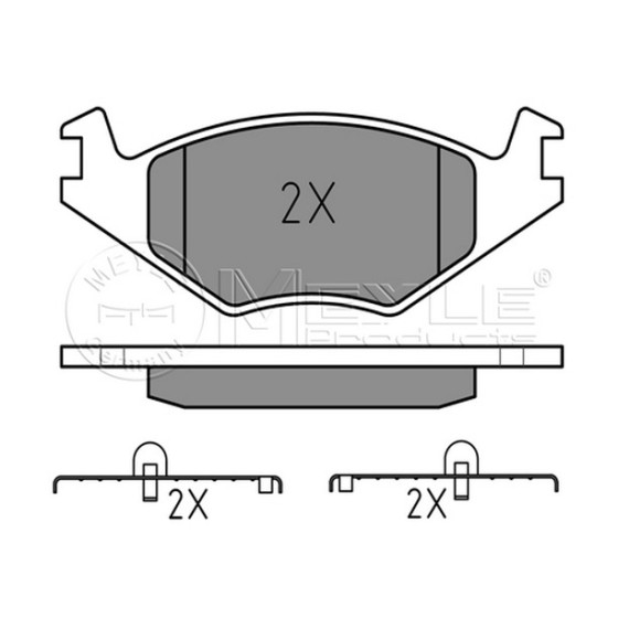 MEYLE Fren Balatası - Ön-fişsiz E.m Volkswagen Golf 2 1.8 - Kod MEY0252088715 - OEM 321698151 ürün görseli