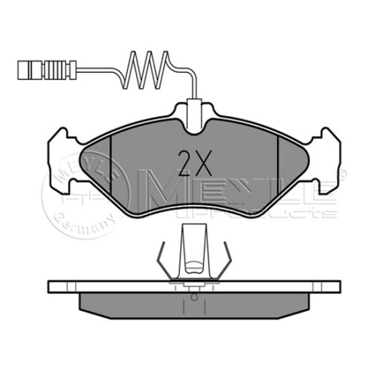 MEYLE Arka Fren Balatası - 901 Mercedes-benz Sprinter - Kod MEY0252162117 - OEM A0044205620 ürün görseli