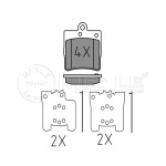 MEYLE Arka Fren Balatası - 203 2001 - Kod MEY0252191915 - OEM A0034202720