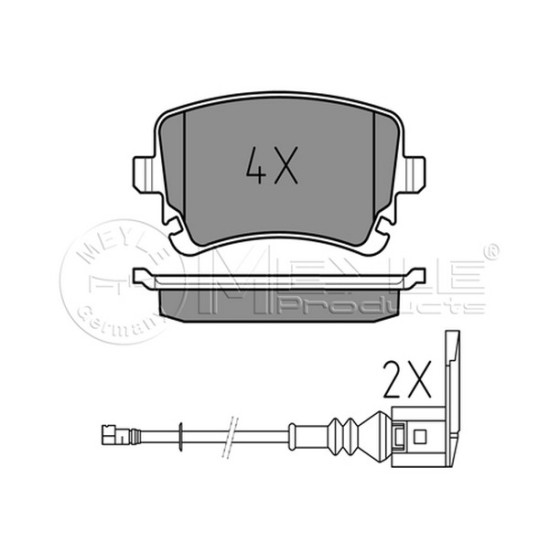MEYLE Fren Balatası - Arka-fişli Axb-axd-caab-cfca T5 1.9tdi-2.0tdi-2.5tdi - Kod MEY0252332617W - OEM 7H0698451 ürün görseli