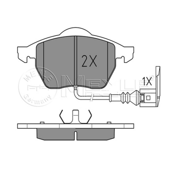 MEYLE Fren Balatası - Ön-fişli Agu Volkswagen Golf 4 1.8t - Kod MEY0252339219W - OEM 8N0698151A ürün görseli
