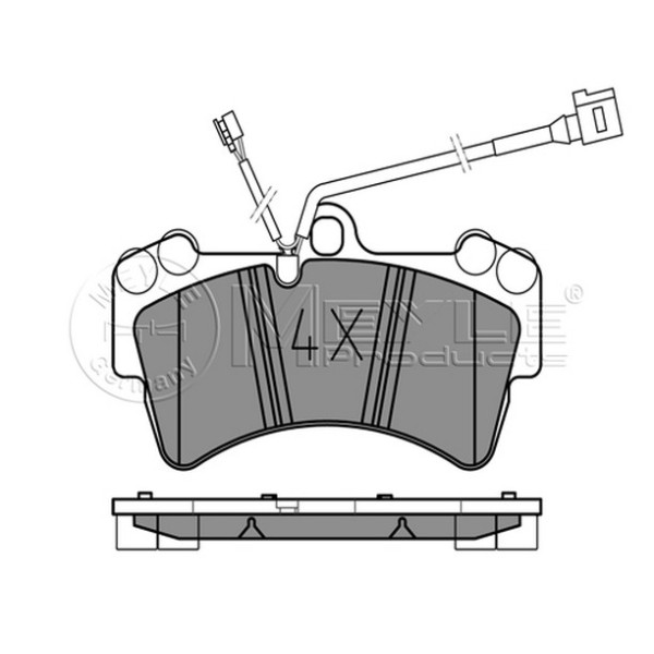 MEYLE Fren Balatası - Ön-fişsiz Azz-bug-casa Volkswagen Touareg-q7 3.0tdi-3.2 - Kod MEY0252369317 - OEM 7L0698151Q