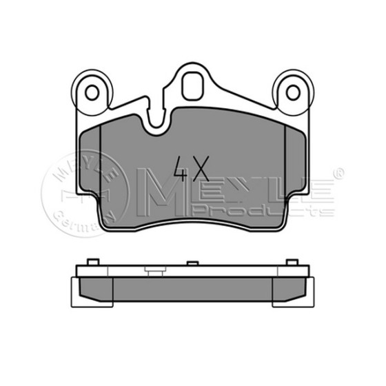 MEYLE Fren Balatası - Arka-fişsiz Azz-bug-casa Volkswagen Touareg-q7 3.0tdi-3.2 - Kod MEY0252369417 - OEM 7L0698451G ürün görseli