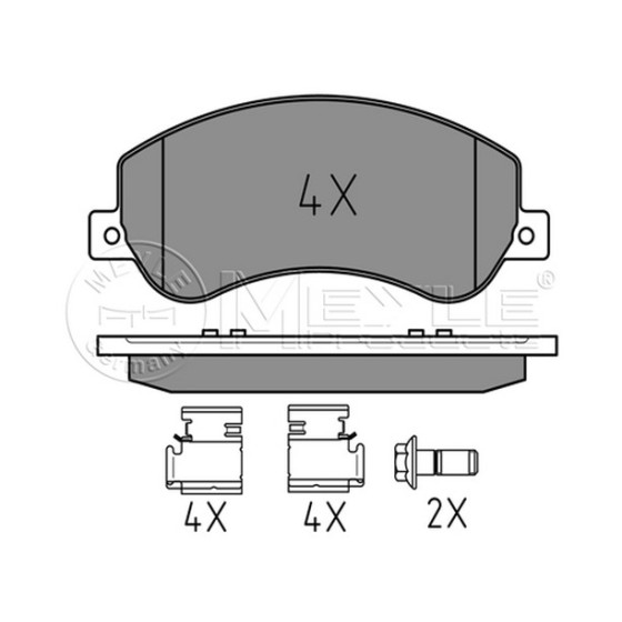 MEYLE Fren Balatası - Ön-fişsiz Cdca Volkswagen Amarok 2.0TDİ - Kod MEY0252448418 - OEM 2H0698151 ürün görseli