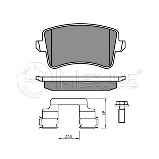MEYLE Fren Balatası - Arka-fişsiz Cdnc-caga-cabb-caha A4-a5-q5 1.8tfsi-2.0tfsi-2.0tdi - Kod MEY0252460617K2 - OEM 8K0698451 ürün görseli