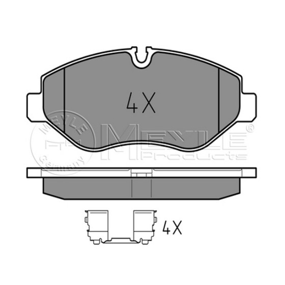 MEYLE Ön Fren Balatası - 447 Mercedes-benz Sprinter-crafter 2007 - Kod MEY0252919220 - OEM A0064208420 ürün görseli