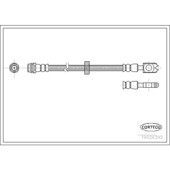 MEYLE Ön Fren Hortumu - 435 MM Volkswagen Golf 4 - A3 - Kod MEY1006110053S - OEM 1J0611701L ürün görseli