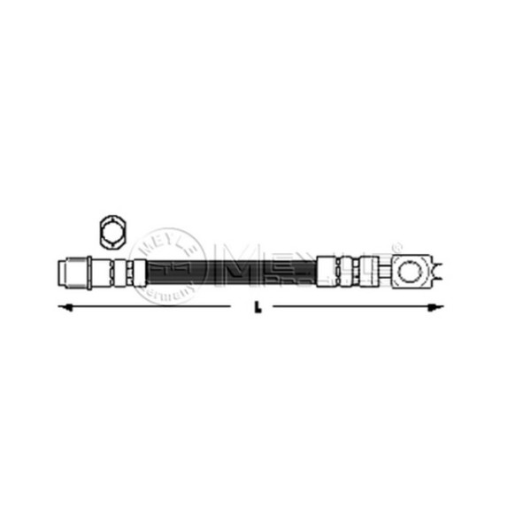MEYLE Ön Fren Hortumu - 380mm Volkswagen Polo 3 - Kod MEY1006110064 - OEM 6N0611701B