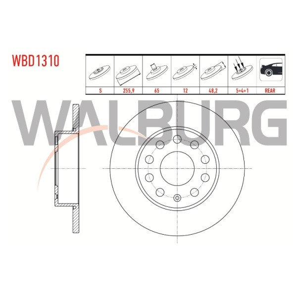 MEYLE Fren Diski - Aynasi Arka-düz Bmy-blf-bxe-bkd-bjb Volkswagen Caddy 3-volkswagen Jetta 3 1.4tsi-1.6fsi-1.9tdi-2.0t - Kod MEY1155231047PD - OEM 1K0615601AC