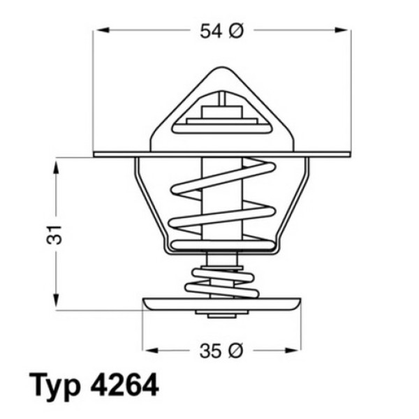 MAHLE-TRM Termostat - 87 Derece Volkswagen Polo-volkswagen Caddy 2 / 3-volkswagen Passat-volkswagen Golf 3-seat Ibiza-seat Cordoba Amf-agr-bjb-bkg - Kod MHETX1387D - OEM 044121113