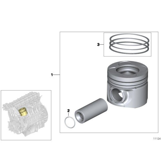 Mahle Piston - 84.5o MM EURO3 M47n-m57n - Kod MHL081PI00103002 - OEM 11257788398 ürün görseli