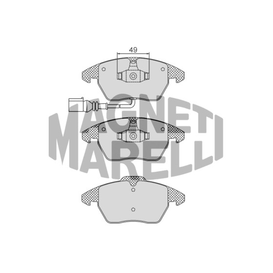 MARELLI Fren Balatası - Ön-fisli Bag-bkc-bjb-caxa Volkswagen Golf 5 - Volkswagen Caddy 3 1.4 Tsi-1.6-1.9 Audi TDI - Kod MML323700000700 - OEM 3C0698151C ürün görseli
