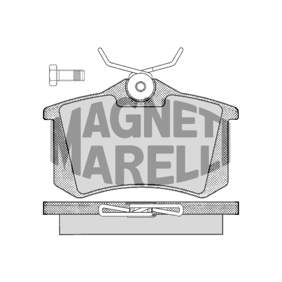 MARELLI Arka Fren Balatası - Akl-agr-aeb-afn-blf-bse Volkswagen Golf 4 -Volkswagen Bora (98-06) Volkswagen Golf 5 2005> Volkswagen Passat (96-00) - Kod MML323700021100 - OEM 1J0698451 ürün görseli
