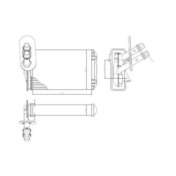 MARELLI Kalorifer Radyatörü Golf4-volkswagen Bora-a3-seat Toledo-skoda Octavia 97-04 8fh 351 - Kod MML359000300060 - OEM 1J1819031B