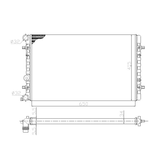 MARELLI SU Radyatörü Akl-agr GOLF4 1.6 1.9 Audi TDI - Kod MML359000300220 - OEM 1J0121253AT ürün görseli