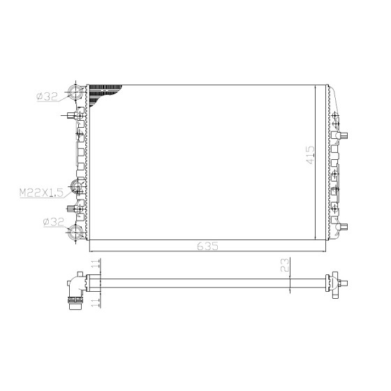 MARELLI SU Radyatörü Mekanik Amf-bby-bbz-bky Volkswagen Polo 4-5 1.4 Audi Tdi-1.4 16V - Kod MML359000300850 - OEM 6Q0121253R ürün görseli