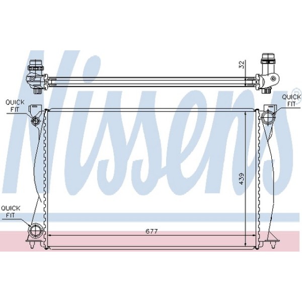 Nissens SU Radyatörü Bmk Man A6 3.0TDİ - Kod NSN60231A - OEM 4F0121251N