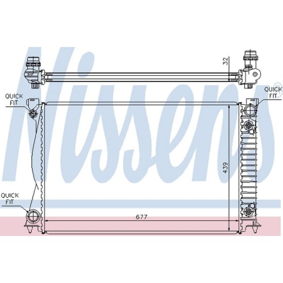 Nissens SU Radyatörü Otomatik A6 3.0TDİ - Kod NSN60233A - OEM 4F0121251AG ürün görseli
