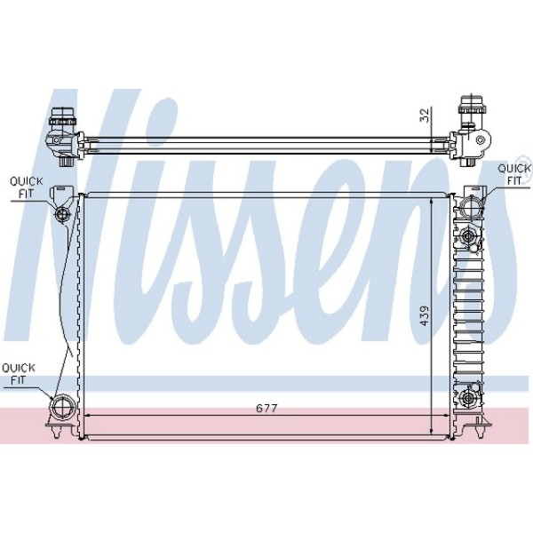 Nissens SU Radyatörü Otomatik A6 3.0TDİ - Kod NSN60233A - OEM 4F0121251AG