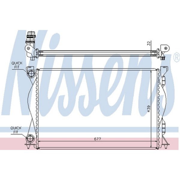 Nissens SU Radyatörü Bre-blb Man A6 2.0TDİ - Kod NSN60235A - OEM 4F0121251Q