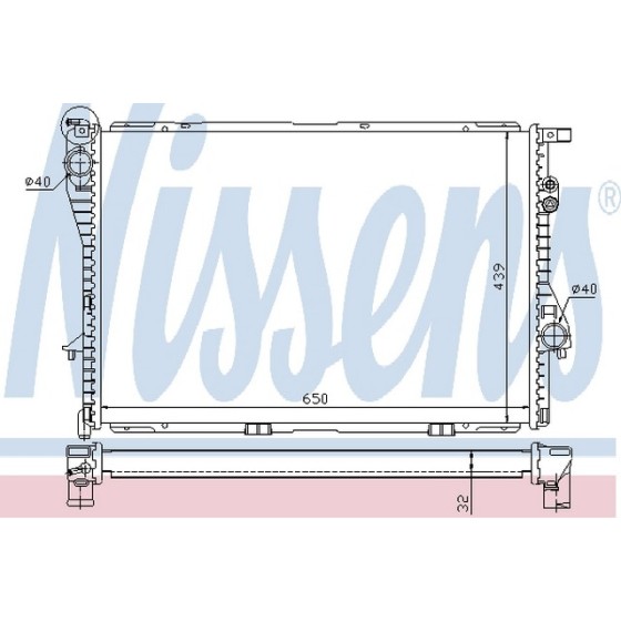 Nissens SU Radyatörü Man E38-39 M51 - Kod NSN60603A - OEM 17112246012 ürün görseli