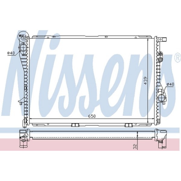 Nissens SU Radyatörü Man E38-39 M51 - Kod NSN60603A - OEM 17112246012