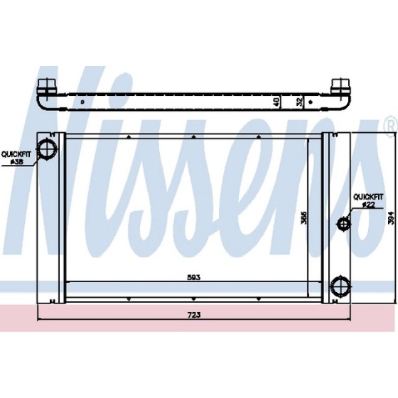 Nissens SU Radyatörü Otomatik E60-65 M57n-m67 - Kod NSN60762 - OEM 17112248478 ürün görseli
