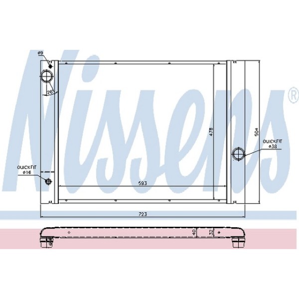 Nissens SU Radyatörü Man Klimali M54-n53 - Kod NSN60763 - OEM 17117519212